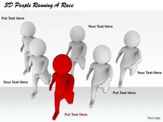 Business Strategy Consultant 3d People Running Race Characters Business Strategy Consultant 3d People Running Race Characters