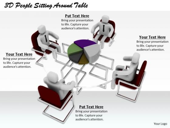 Business Strategy Consultant 3d People Sitting Around Table Characters Business Strategy Consultant 3d People Sitting Around Table Characters