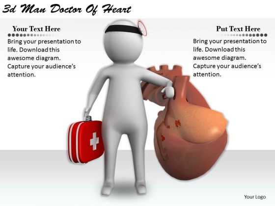 Business Strategy Consultants 3d Man Doctor Of Heart Concept
