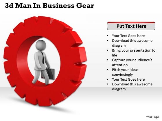 Business Strategy Consultants 3d Man Gear Concept Statement Business Strategy Consultants 3d Man Gear Concept Statement