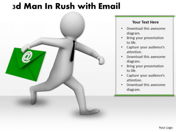 Business Strategy Consultants 3d Man Rush With Email Concept Statement Business Strategy Consultants 3d Man Rush With Email Concept Statement