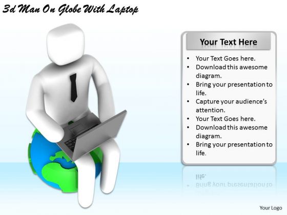 Business Strategy Consulting 3d Man Globe With Laptop Character Modeling Business Strategy Consulting 3d Man Globe With Laptop Character Modeling