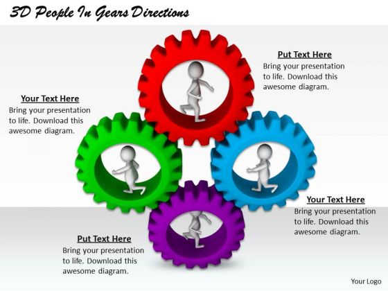 Business Strategy Consulting 3d People Gears Directions Adaptable Concepts Business Strategy Consulting 3d People Gears Directions Adaptable Concepts