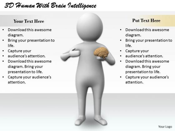 Business Strategy Development 3d Human With Brain Intelligence Concept Statement Business Strategy Development 3d Human With Brain Intelligence Concept Statement