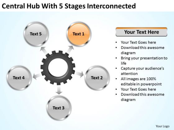 Business Strategy Development Central Hub With 5 Stages Iterconnected Unit Business Strategy Development Central Hub With 5 Stages Iterconnected Unit