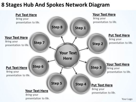 Business Strategy Diagram 8 Stages Hub And Spokes Network PowerPoint Templates Business Strategy Diagram 8 Stages Hub And Spokes Network PowerPoint Templates