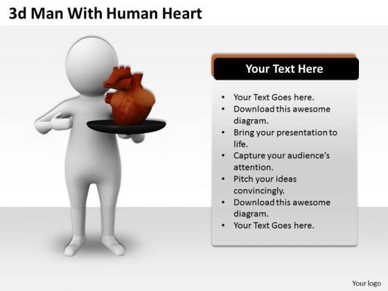 Business Strategy Examples 3d Man With Human Heart Concepts Business Strategy Examples 3d Man With Human Heart Concepts