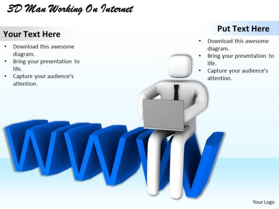 Business Strategy Examples 3d Man Working On Internet Character Modeling Business Strategy Examples 3d Man Working On Internet Character Modeling