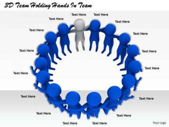 Business Strategy Examples 3d Team Holding Hands Adaptable Concepts