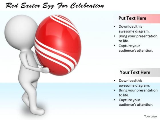 Business Strategy Examples Red Easter Egg For Celebration 3d Characters Business Strategy Examples Red Easter Egg For Celebration 3d Characters
