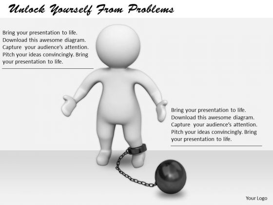 Business Strategy Examples Unlock Yourself From Problems Basic Concepts Powerpoint Templates