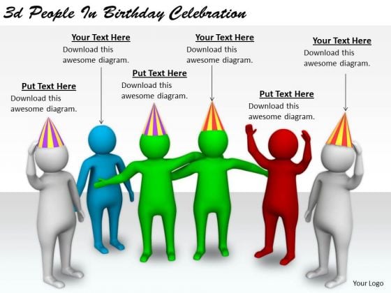 business strategy execution 3d people birthday celebration concept statement 1