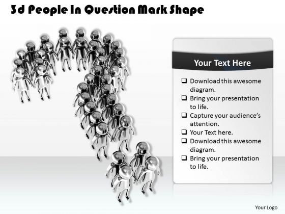 Business Strategy Execution 3d People Question Mark Shape Concept Business Strategy Execution 3d People Question Mark Shape Concept