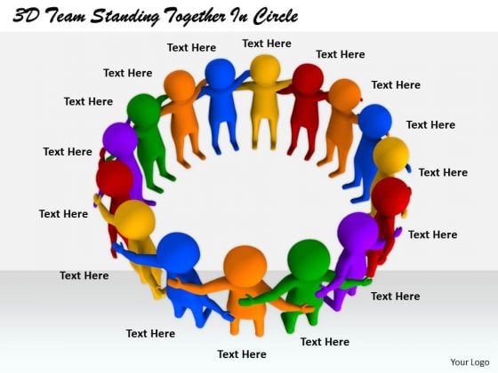 Business Strategy Execution 3d Team Standing Together Circle Concept Statement Business Strategy Execution 3d Team Standing Together Circle Concept Statement