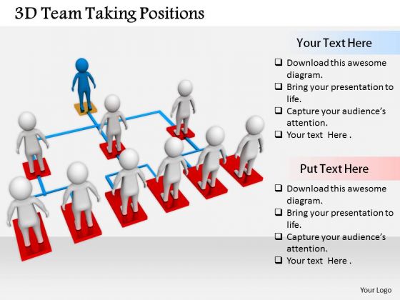 Business Strategy Execution 3d Team Taking Positions Concept Statement Business Strategy Execution 3d Team Taking Positions Concept Statement