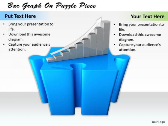 Business Strategy Execution Bar Graph Puzzle Piece Concept Statement Business Strategy Execution Bar Graph Puzzle Piece Concept Statement