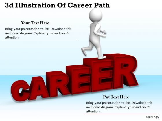 Business Strategy Formulation 3d Illustration Of Career Path Character Models
