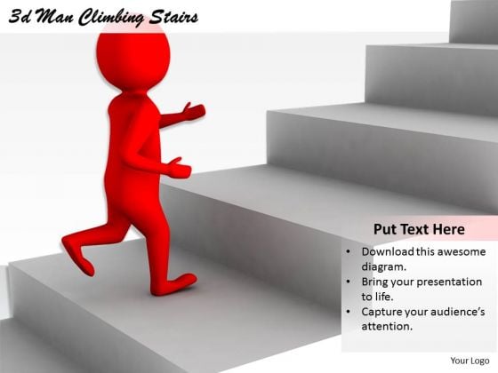 Business Strategy Formulation 3d Man Climbing Stairs Character Modeling