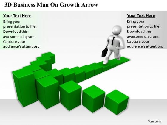 Business Strategy Formulation 3d Man Growth Arrow Concept Statement Business Strategy Formulation 3d Man Growth Arrow Concept Statement