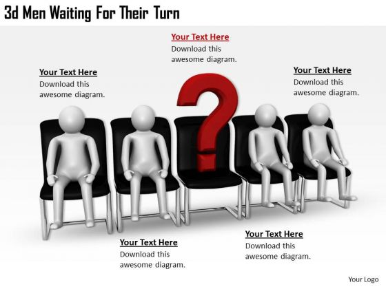Business Strategy Formulation 3d Men Waiting Their Turn Concept Business Strategy Formulation 3d Men Waiting Their Turn Concept