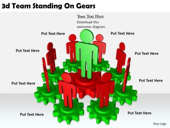 Business Strategy Formulation 3d Team Standing Gears Character Business Strategy Formulation 3d Team Standing Gears Character