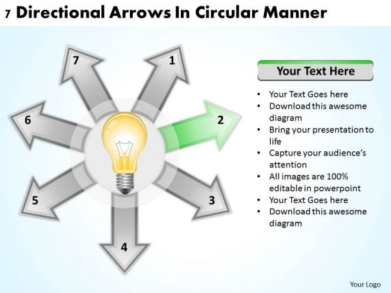 Business Strategy Formulation 7 Directional Arrows Circular Manner PowerPoint Business Strategy Formulation 7 Directional Arrows Circular Manner PowerPoint