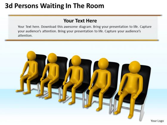 Business Strategy Implementation 3d Persons Waiting The Room Concept