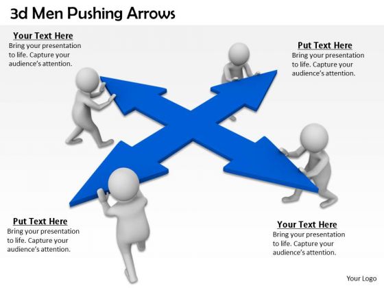 Business Strategy Implementation 3d Pushing Arrows Concept Business Strategy Implementation 3d Pushing Arrows Concept