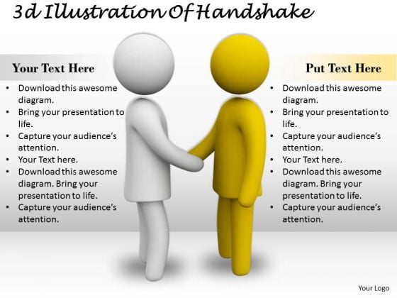 Business Strategy Innovation 3d Illustration Of Handshake Character Business Strategy Innovation 3d Illustration Of Handshake Character
