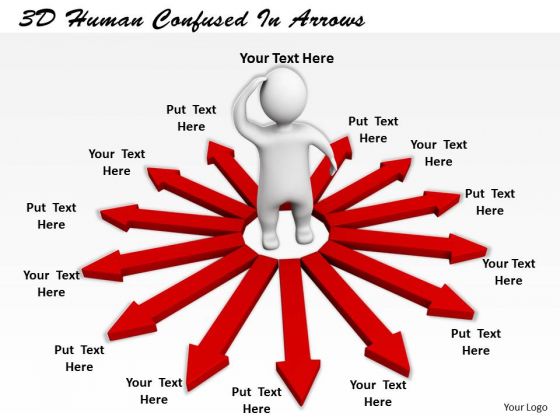 Business Strategy Plan 3d Human Confused Arrows Character Modeling Business Strategy Plan 3d Human Confused Arrows Character Modeling