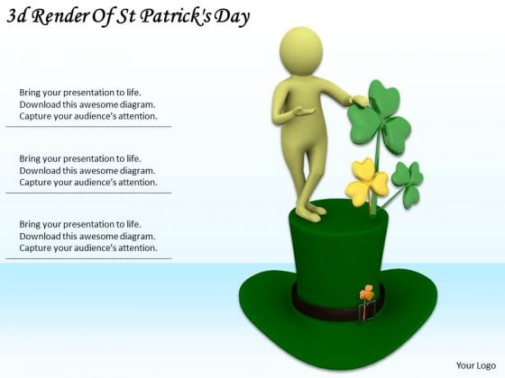 Business Strategy Plan 3d Render Of Patricks Day Basic Concepts
