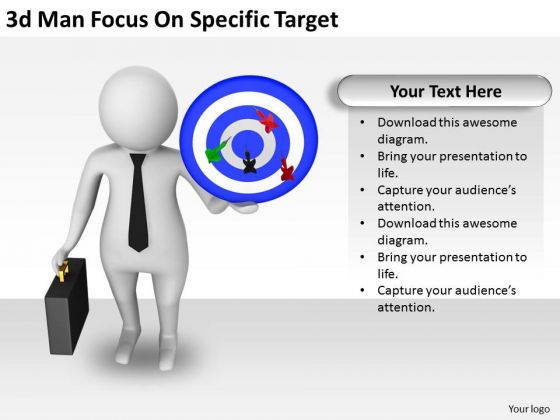 Business Strategy Plan Template 3d Man Focus On Specific Target Concept Statement Business Strategy Plan Template 3d Man Focus On Specific Target Concept Statement