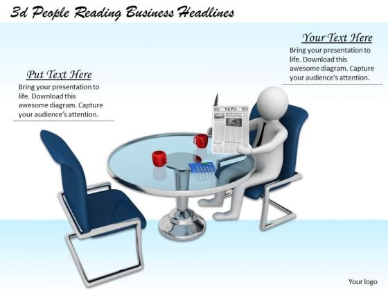 Business Strategy Plan Template 3d People Reading Headlines Concepts Business Strategy Plan Template 3d People Reading Headlines Concepts