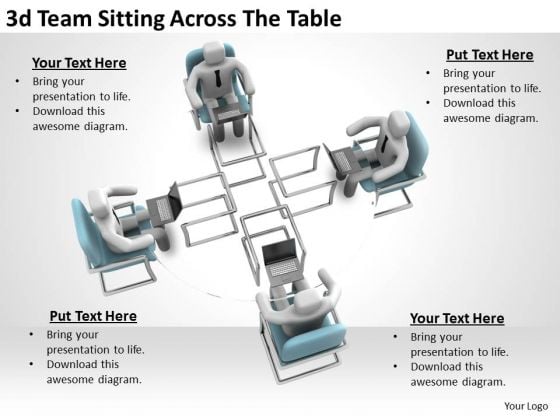 Business Strategy Plan Template 3d Team Sitting Across The Table Basic Concepts Business Strategy Plan Template 3d Team Sitting Across The Table Basic Concepts