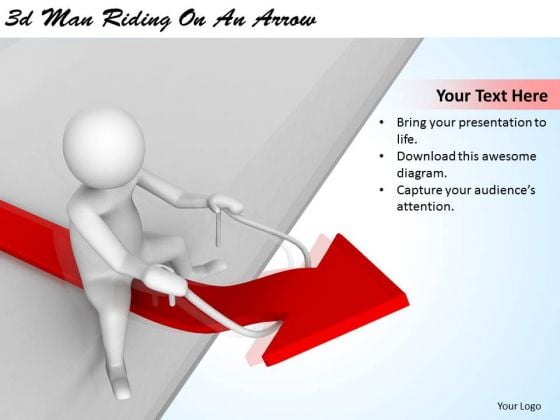 Business Strategy Planning 3d Man Riding On Arrow Character Business Strategy Planning 3d Man Riding On Arrow Character