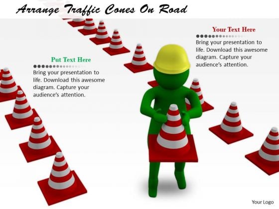 Business Strategy Planning Arrange Traffic Cones Road Concepts Business Strategy Planning Arrange Traffic Cones Road Concepts