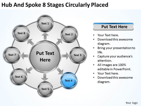 Business Strategy Planning Hub And Spoke 8 Stages Circularly Placed Develop Business Strategy Planning Hub And Spoke 8 Stages Circularly Placed Develop