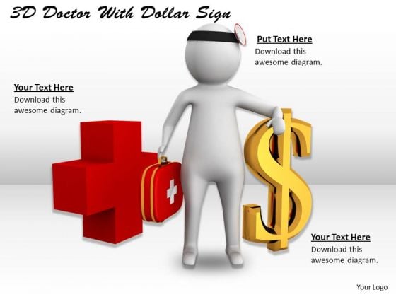 Business Strategy Process 3d Doctor With Dollar Sign Character Models