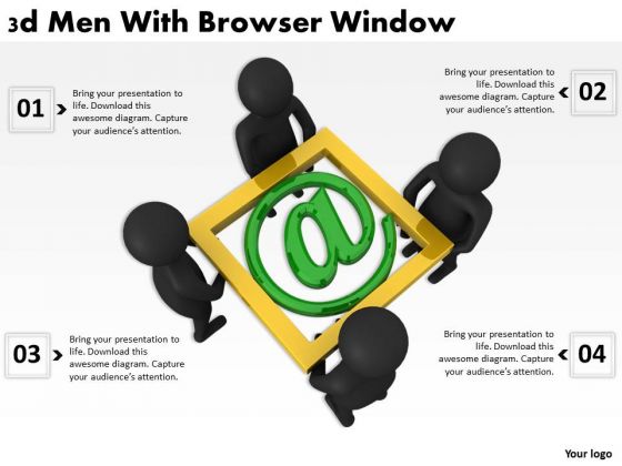 Business Strategy Process 3d Men With Browser Window Concept Statement Business Strategy Process 3d Men With Browser Window Concept Statement
