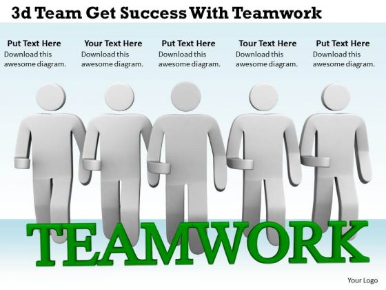 Business Strategy Process 3d Team Get Success With Teamwork Characters Business Strategy Process 3d Team Get Success With Teamwork Characters