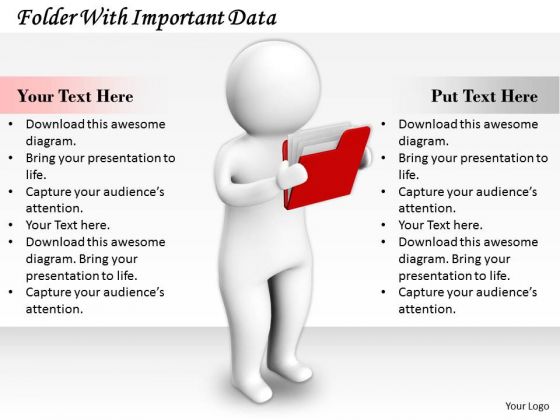 Business Strategy Process Folder With Important Data Concept Statement Business Strategy Process Folder With Important Data Concept Statement