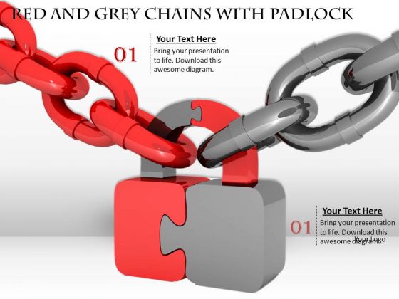 Business Strategy Red And Grey Chains With Padlock Security Concept Images Business Strategy Red And Grey Chains With Padlock Security Concept Images