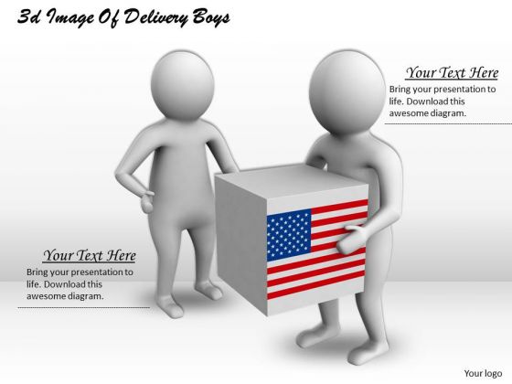 Business Strategy Review 3d Image Of Delivery Boys Concepts
