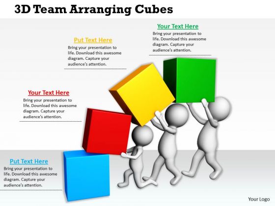 Business Strategy Review 3d Team Arranging Cubes Concepts Business Strategy Review 3d Team Arranging Cubes Concepts