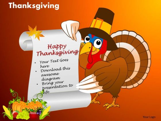 Business Symbol PowerPoint Templates Business Thanksgiving Ppt Slides