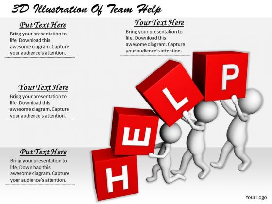 Business Unit Strategy 3d Illustration Of Team Help Concept Business Unit Strategy 3d Illustration Of Team Help Concept