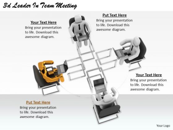 Business Unit Strategy 3d Leader Team Meeting Character Business Unit Strategy 3d Leader Team Meeting Character