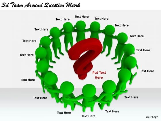 Business Unit Strategy 3d Team Around Question Mark Characters Business Unit Strategy 3d Team Around Question Mark Characters