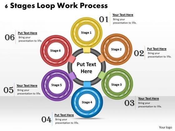 Business Unit Strategy 6 Stages Loop Work Process Strategic Planning Ppt Slide