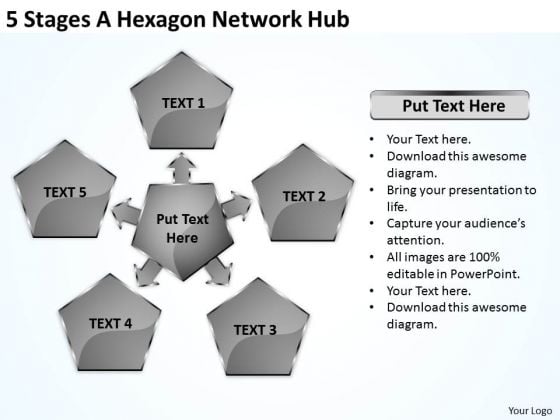 Business Use Case Diagram 5 Stages Hexagon Network Hub PowerPoint Templates Business Use Case Diagram 5 Stages Hexagon Network Hub PowerPoint Templates